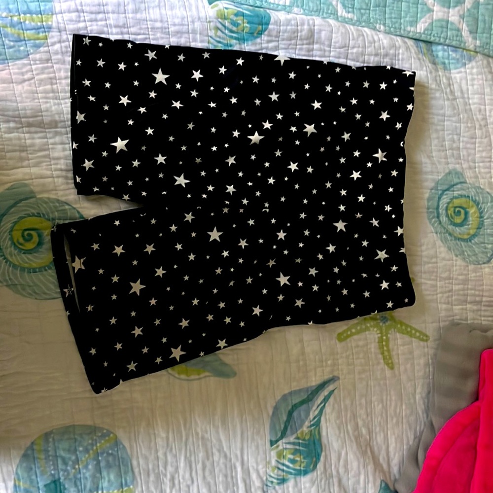 star paterned biker shorts